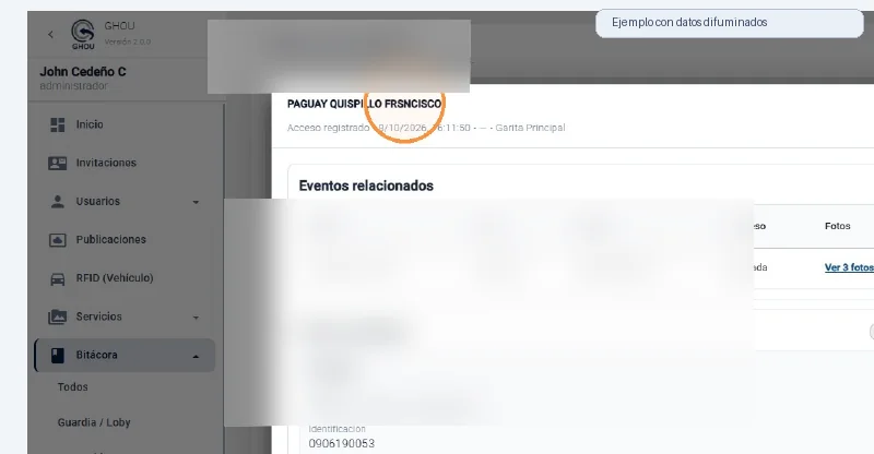 Captura de Bitácora de imágenes paso 4