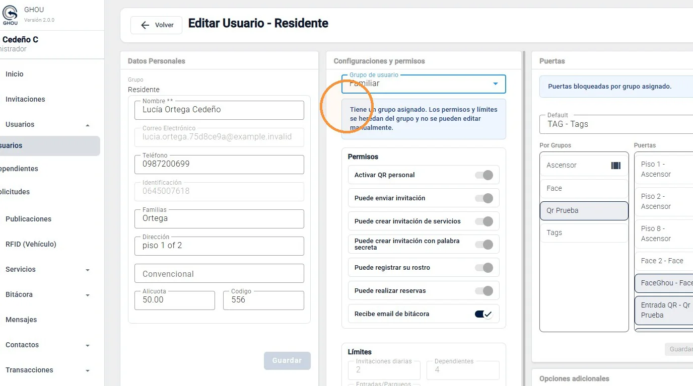 Captura de Configuración de usuarios existentes paso 4