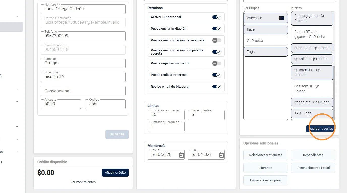 Captura de Configuración de usuarios existentes paso 9