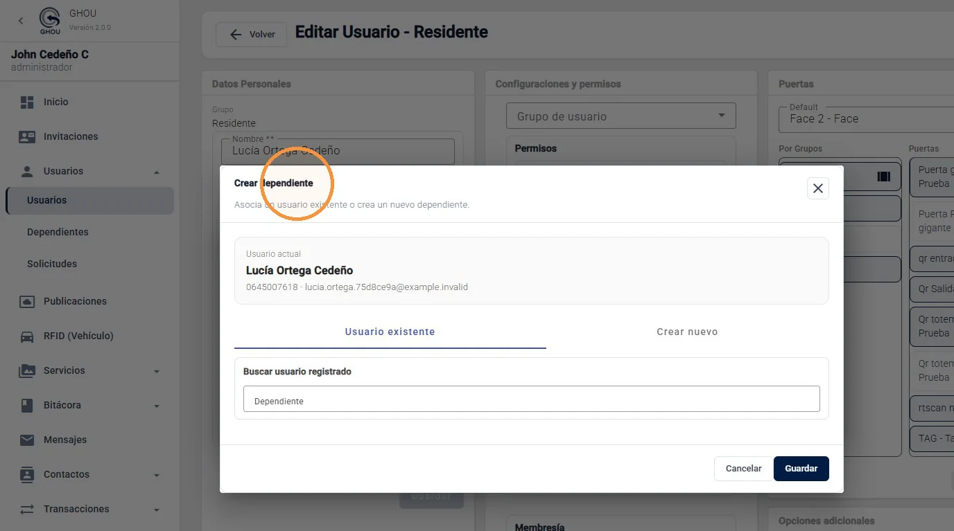 Captura de Configuración de usuarios existentes paso 10
