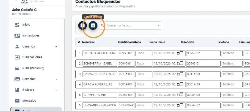 Captura de Contactos bloqueados paso 10