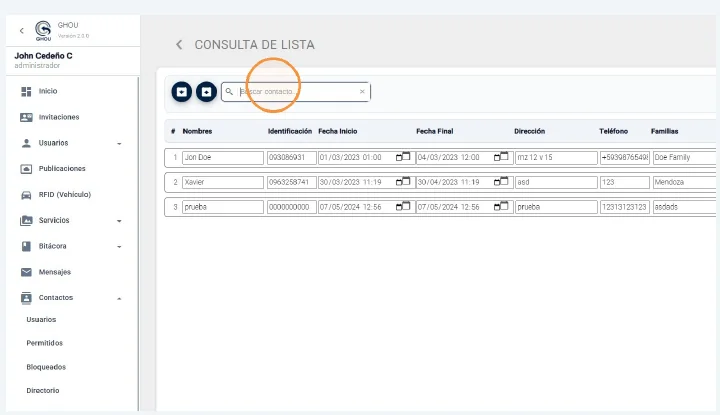 Captura de Grupos de contactos y permitidos paso 13