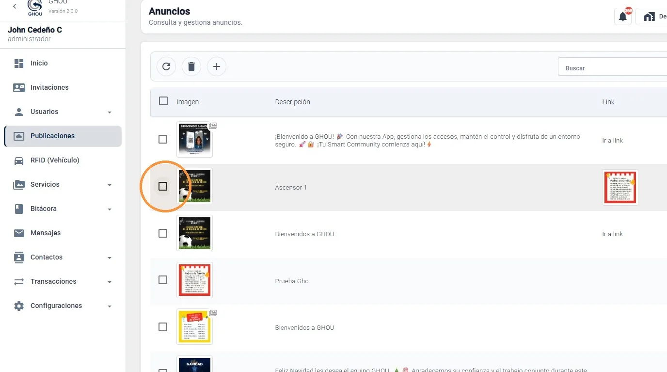 Captura de Gestión de publicaciones paso 11