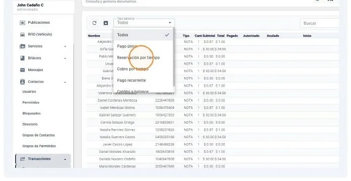 Captura de Transacciones documentos y tickets paso 2