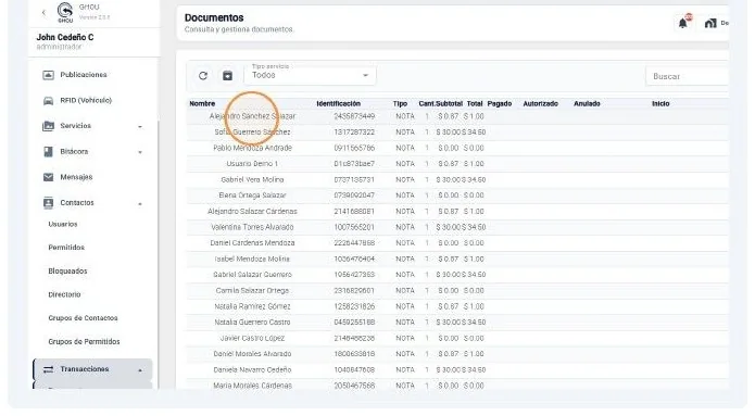 Captura de Transacciones documentos y tickets paso 3