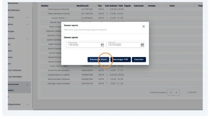 Captura de Transacciones documentos y tickets paso 8
