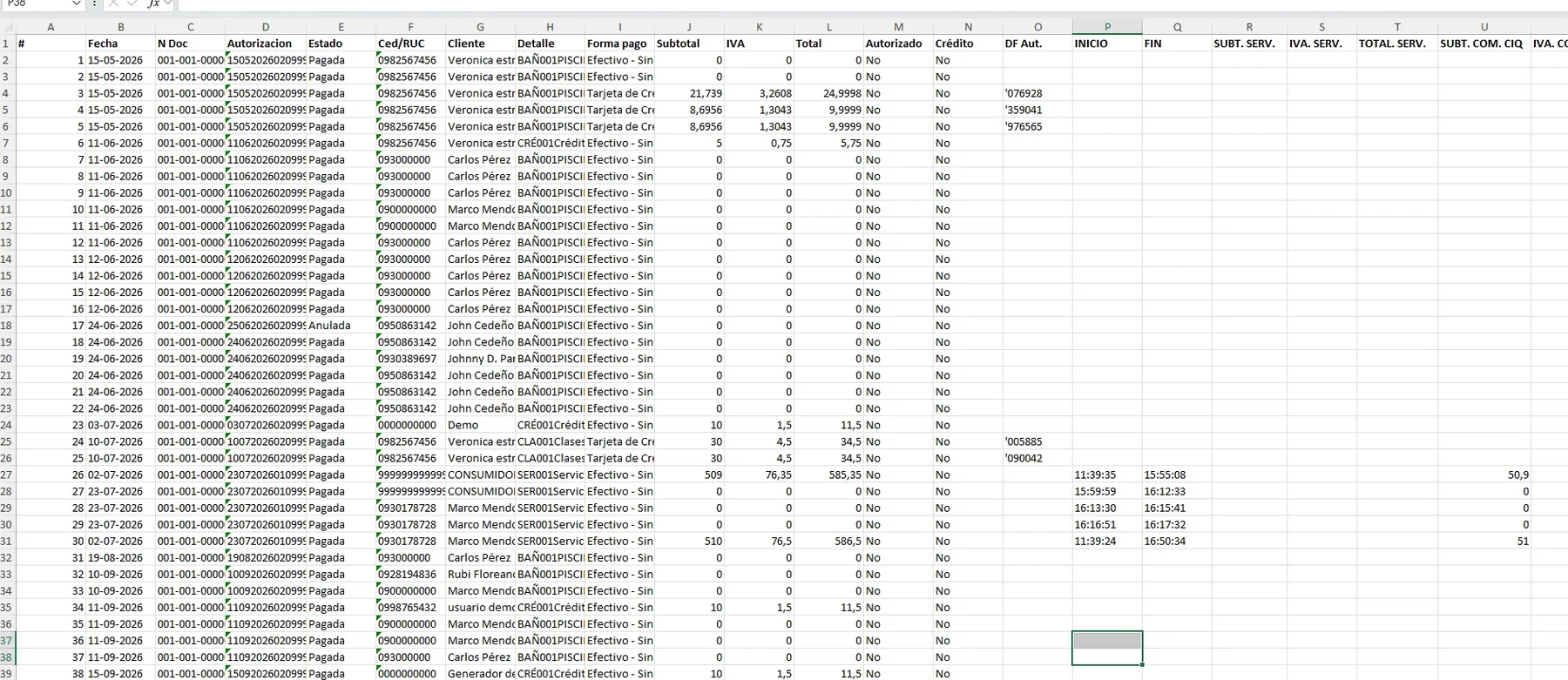 Captura de Transacciones documentos y tickets paso 9