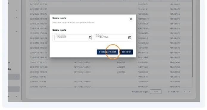 Captura de Transacciones documentos y tickets paso 16