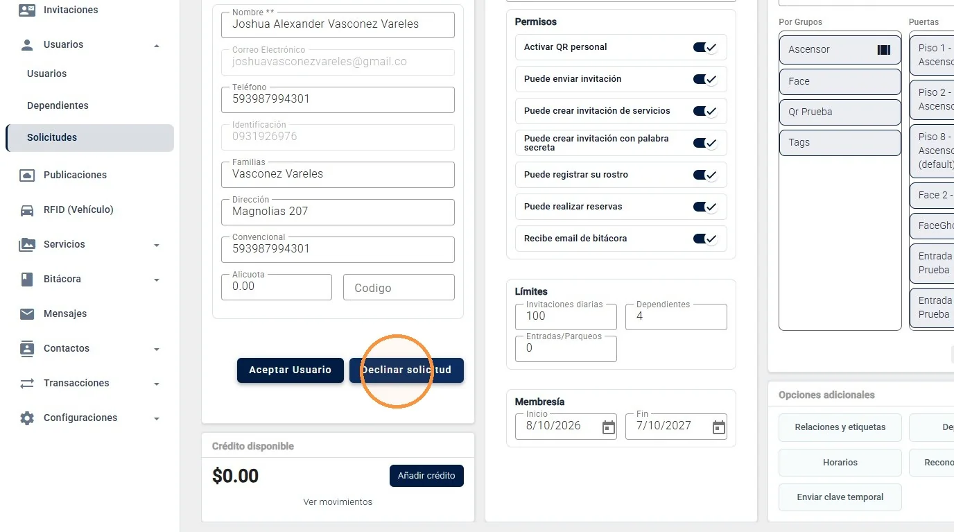 Captura de Gestión de solicitudes pendientes paso 15
